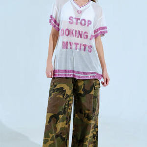 Jersey de Fútbol Americano Extra Grande para Mujer, Diseño con Letras de Pedrería, Ligero, Transpirable, Malla, Proveedor Mayorista OEM - Product Image 2