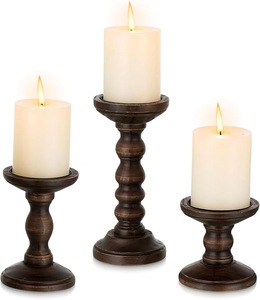 Natural Wood <b>Candle</b> Holders Handmade Table Decor <b>Tealight</b> Stand Farmhouse Centerpiece Christmas Religious Activities Decoration - Product Image 1