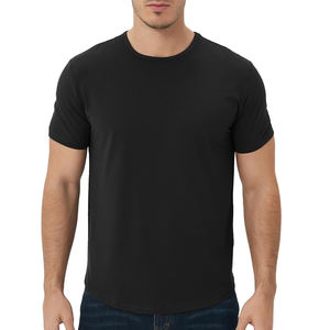 Material 100% algodón utilizado en camisetas de hombre estilo liso, camisetas de hombre de media manga, camisetas de hombre para uso casual en venta. - Product Image 6