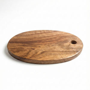 Planche à découper en bambou durable, nouveau design, personnalisée, avec bord naturel, pour pizza et cuisson, durable - Product Image 5