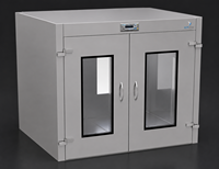 Boîte de passage statique et dynamique en acier inoxydable personnalisable avec lumière UV pour salle blanche AirBio