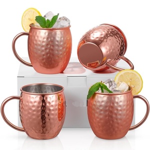 Taza de Cobre Martillado de Alta Gama con Asa de Diseño Único para Suministro a Restaurantes y Hoteles, Recipiente para Bebidas - Product Image 5