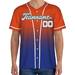 Maillots de baseball personnalisés de qualité supérieure, impression sérigraphique, vente en gros, maillots de softball, design de logo personnalisé, unisexe, 100% coton - Product Image 4