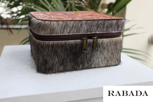 Estuche portátil para anillos y pendientes con logotipo personalizado, organizador de joyas de cuero de vaca, estuche de almacenamiento, Cajas de Regalo, joyeros de viaje pequeños - Product Image 2