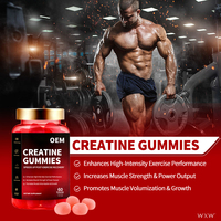 Gummies à la créatine pour hommes et femmes, stimulant l'endurance et la résistance, complément alimentaire pour l'entraînement en salle de sport