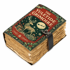 Nouveau livre décoratif Grimoire de Noël New Era avec motif rennes et cadeaux, couverture en cuir, article de Noël en provenance de Delhi - Product Image 2