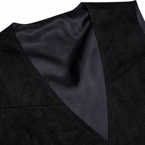 Gilet en cuir suédé vintage pour homme, style western cowboy, avec franges et pompons, boutons-pression, décontracté, OEM - Product Image 6