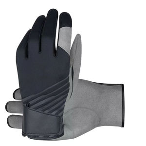 Golf Glove Microfiber Non-Slip Unisex Sports Right Hand Pull On <b>Wrist</b> <b>Strap</b> Gray Black - Product Image 2