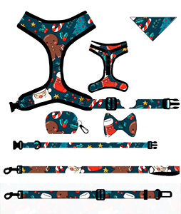 Set Guinzaglio e Collare in Poliestere Imbottito per AirTag, Pettorina Impermeabile Morbida per Cani di Piccola Taglia e Maniglia Doppia in Silicone per Cani di Taglia Grande - Product Image 6