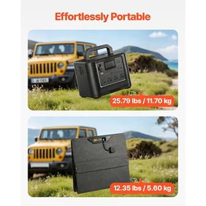 Portable 200W <b>Solar</b> Panel Power Station with 1200W <b>Solar</b> <b>Generator</b> 806Wh LiFePO4 Battery Backup 9 Outputs 230V AC EU Plug - Product Image 5