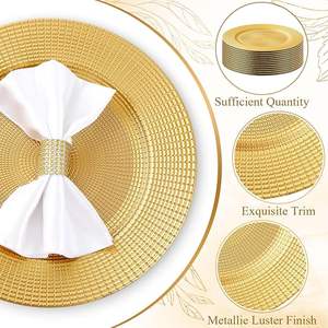 Assiette de présentation élégante pour mariage, réutilisable, décorative, pour dîner, événements et décoration de table d'hôtel - Product Image 1