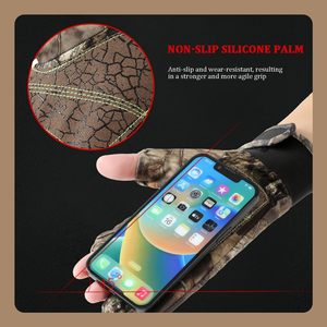 Camouflage Hunting Gloves, Lightweight Full Finger/Fingerless Gloves Anti-Slip Camo Bow Glove Outdoor - Product Image 2