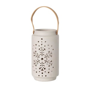 Hot Sale Etching White Moroccan Style Metal Candle <b>Lantern</b> with clear Glass High Metal <b>Christmas</b> Decoration Candle <b>Lantern</b> - Product Image 1