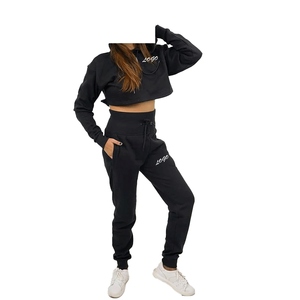 Conjunto de Sudadera Corta con Capucha y Pantalones Acampanados de Manga Larga con Cremallera Completa AMERICAN TRENCH CLOTHING, Chándal de 2 Piezas Suave y Cómodo - Product Image 3