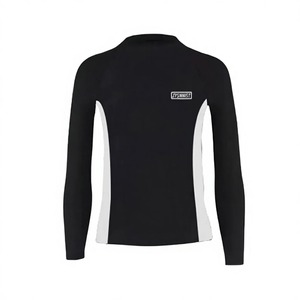 Custom Sublimation Transfer Print Breathable 220g Full Sleeve Spandex / Polyester <b>Compression</b> Rush Guard Seamless Fusing Unisex - Product Image 2