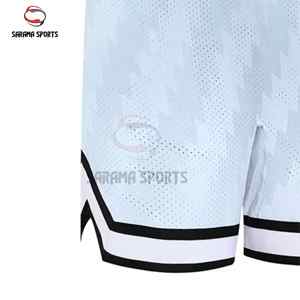 Shorts de basketball personnalisés légers et respirants en maille polyester avec design rayé pour hommes - Product Image 5