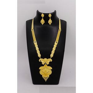High Quality <b>Gold</b> Plated Long Necklace and Earring <b>Set</b> Saudi Arabia India East Wedding Jewelry African Style <b>Jewellery</b> <b>Set</b> - Product Image 2