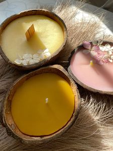 Recipiente para Velas Ecológico Hecho de Cáscara de Coco |   Contenedor de Vela Natural Hecho a Mano |   Suministro al por Mayor Vietnam - Product Image 3