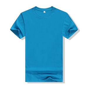 เสื้อยืดคอกลมผู้ชาย CVC 180 กรัม ราคาโรงงานบังกลาเทศจีน รับสกรีนโลโก้ เสื้อยืดแขนสั้นสำหรับชุดทำงาน - Product Image 3