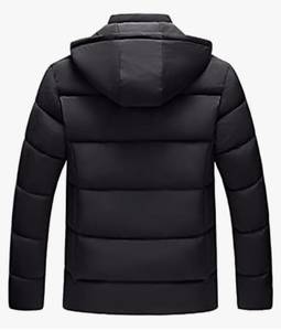 Veste matelassée à capuche pour homme, imperméable, coupe-vent, hiver, rembourrée, fermeture éclair intégrale, chaude, isolée, décontractée, pour l'extérieur - Product Image 6