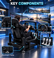 Simulateur de course VR complet pour PC, simulateur de conduite automobile en intérieur, kart électrique de drift, cockpit de course, pédales, équipement de terrain de jeu AR