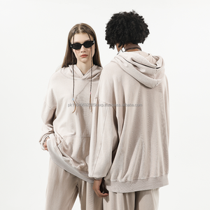 Sweat-shirt à capuche lourd lavé, vintage, pour homme, en molleton français lourd, sweats à capuche et sweat-shirts lavés pour homme - Product Image 5