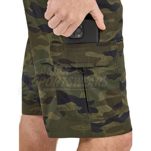 Custom Made Men's Solid Casual Mid-Waist Cargo Shorts with Breathable Eco-Friendly Fabric for Outdoor Use - Product Image 4