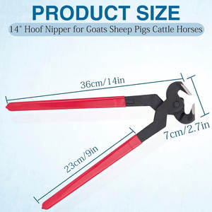 Cortauñas para Caballos de Acero Inoxidable Reutilizables con Empuñadura de Goma, Tamaño Personalizado, Resistentes, para Herradores - Product Image 3