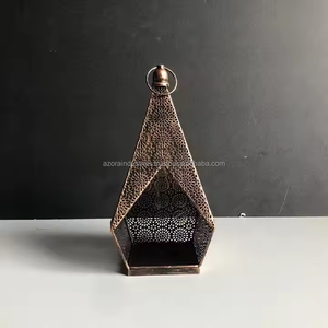 Soporte de vela de hierro marroquí hecho a mano, nueva linterna de Metal hueco para mesa, decoración del hogar, candelabro de ambiente único - Product Image 2