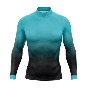 Maillots de compression personnalisés avec logo imprimé, respirants, écologiques, anti-bactériens, en Spandex/Polyester, protection anti-éruptions cutanées haute performance - Product Image 1