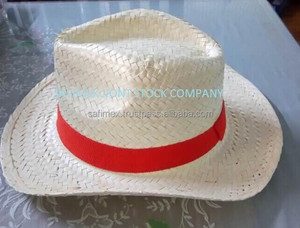 Sombrero de paja de vaquero al por mayor, sombrero de hoja de palma con logotipo personalizado, cinta Panamá Fedora Hawaii, sombrero de paja, precio barato para regalo de promoción - Product Image 5