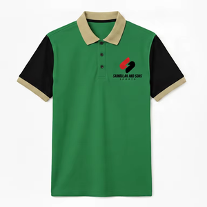 Chemises pour hommes en coton 100% à séchage rapide, à manches courtes, avec logo personnalisé imprimé en sérigraphie, rayées, tricotées, service OEM - Product Image 5