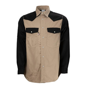 Wholesale Men's Western Fire Resistant FR <b>Welding</b> Clothing Work Overalls with Safety Workwear Features Fire Resistant <b>Shirt</b> - Product Image 1