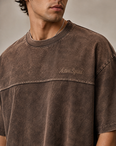 Camiseta Casual de Manga Corta para Hombre, Cuello Alto, Corte Regular, Poliéster/Algodón, Transpirable, Personalizable, Marca Active Squad - Product Image 5