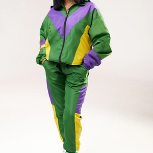 2026 Women Custom Baggy Windbreaker Tracksuit 2 Piece <b>Set</b> Female Lightweight Oversized Plain Nylon Tracksuit for Men - Product Image 5