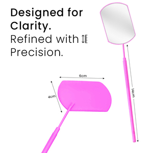 Square Shape Stainless Steel Eyelash Mirror for Lashes Wholesale Price Neon <b>Pink</b> Lash Mirror Application OEM Manufacture - Product Image 2