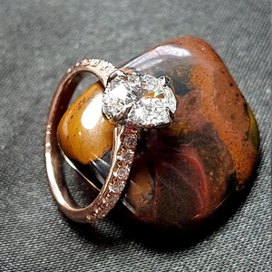 2 carat Women's Rose Gold Oval Brilliant Cut Diamond <b>Solitaire</b> Engagement <b>Ring</b> Classic Style Natural Diamond Jewelry luxury - Product Image 3