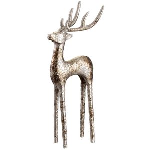 Statue de renne métallique moderne, figurine élégante de cerf debout, sculpture pour centre de table de fête, décoration pour la maison, le salon ou l'hôtel - Product Image 6