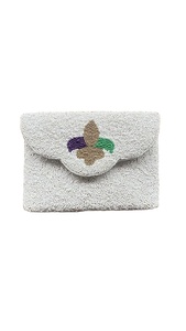 Elegante bolso de hombro con cuentas de rayas marrones bordado de lujo con artesanía hecha a mano lindo acabado de moda de la India - Product Image 5