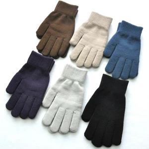 Gants de sport tricotés unisexes en acrylique et coton, couleur unie, haute qualité, personnalisables, pour cyclisme, activités de plein air, hiver, compatibles écran tactile, longueur poignet - Product Image 3