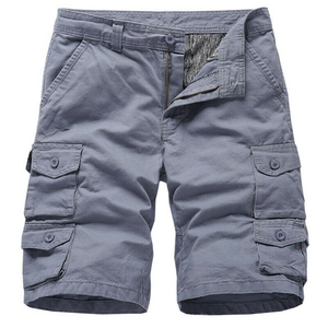 Pantaloncini Cargo Neri <span class=keywords><strong>da</strong></span> Uomo a Vita Media con Chiusura a Bottoni in Tela, Casual, Lunghezza <span class=keywords><strong>Bermuda</strong></span> con Tasche Multiple - Product Image 6
