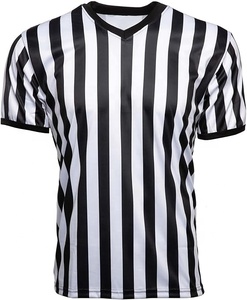 Camiseta de fútbol para hombre con cuello en V, rayas blancas y negras, manga corta, con bolsillo, corte regular, para todas las estaciones. - Product Image 4