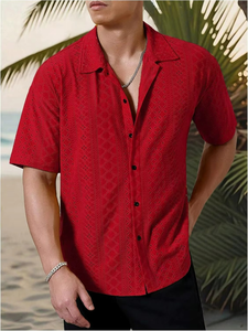 เสื้อเชิ้ตผู้ชายไซส์ใหญ่ สไตล์ฮาวาย ลายพิมพ์สร้างสรรค์ เสื้อลำลอง - Product Image 2