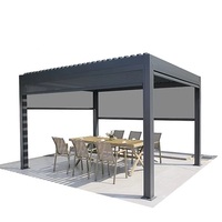 Pergola autoportante moderne en fer, écologique, durable, résistante aux intempéries, certifiée FSC, imperméable, pour jardin et mariages