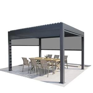 Pergola autoportante moderne en fer, écologique, durable, résistante aux intempéries, certifiée FSC, imperméable, pour jardin et mariages - Product Image 4