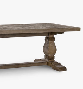 Mesa de comedor de madera maciza con base de pedestal, ideal para interiores que ahorran espacio, espacios de comedor acogedores y cocinas elegantes. - Product Image 6