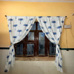 Rideaux de fenêtre en coton à motif floral indien avec passe-tringle, panneau décoratif imprimé pour les espaces de vie et les intérieurs de chambre - Product Image 5
