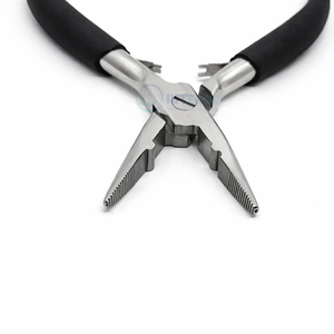 Pince à cheveux durable de 5 pouces avec demi-trou de 3,4 mm pour une pose facile et sécurisée des extensions – Outil de coiffure - Product Image 1