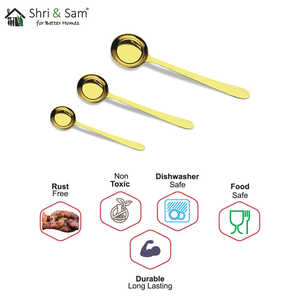 ทัพพีสเตนเลสคอลเลกชันมะลิเคลือบทอง - Product Image 1