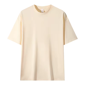 เสื้อยืดคอกลมโอเวอร์ไซส์ สีพื้น ผ้าฝ้ายฟอก ซักแล้ว ใส่สบาย ระบายอากาศได้ดี ผลิตจากผ้าฝ้าย 100% เป็นมิตรต่อสิ่งแวดล้อม  รับสกรีนโลโก้ด้านหน้า คุณภาพสูง ขายส่ง - Product Image 3